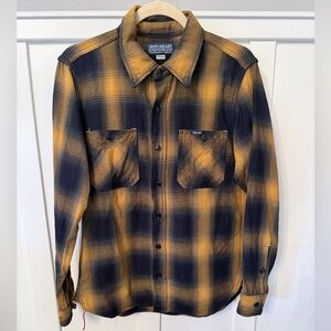 Iron Heart IHSH-317-YEL - 9oz Selvedge Ombré Check Work Shirt